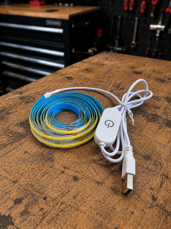 6.5FT USB COB LED Light Strip – Dimmable White