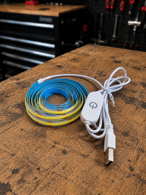 6.5FT USB COB LED Light Strip – Dimmable White